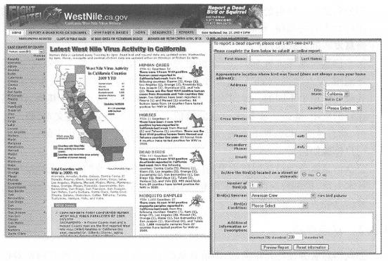 v releases the spread of West Nile virus to the public, The public was also mobilized to report suspected cases and jointly monitor the spread of the virus. (Thanks: California Department of Public Health and WWW. FightTheBiteColorado.com; The mosquito icon was drawn by Gary Sky and Vicki Gullickson)