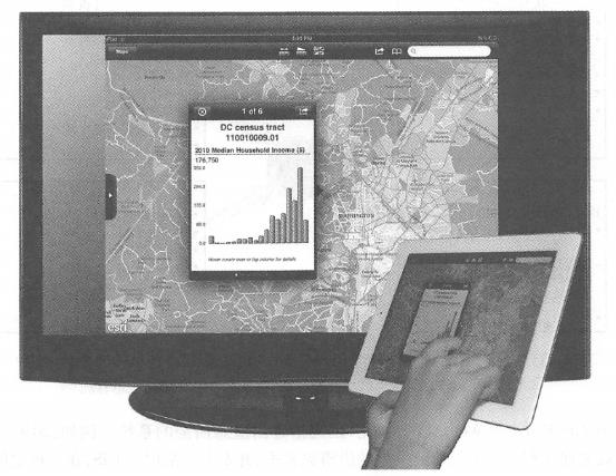 Tablets such as the iPad and smartphones are like offices accompanying each other, Provide a variety of geographical information to the hands of government office workers, and between the clicks and clicks of their fingers, Browse the map and grasp the situation. (Acknowledgement: U.S. Census Bureau)