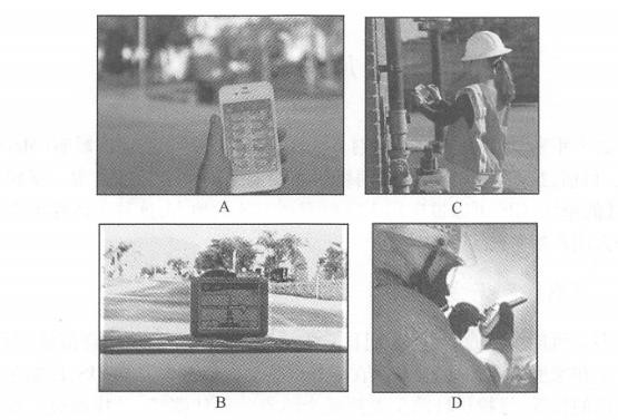 Mobile GIS can be used to (A) determine location and direction in an unfamiliar city, (B) Equipment statistics and inspections,(C) Car navigation and (D) Emergency response