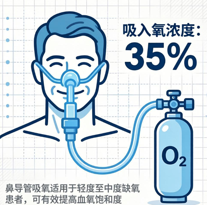 Nasal catheter inhalation oxygen concentration online calculation