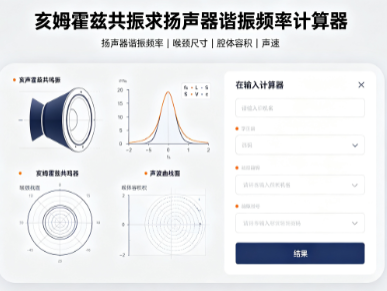 亥姆霍兹共振求扬声器谐振频率计算器