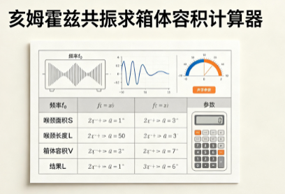 亥姆霍兹共振求箱体容积计算器-完整版