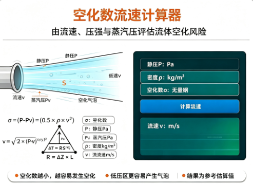 空化数流速计算器