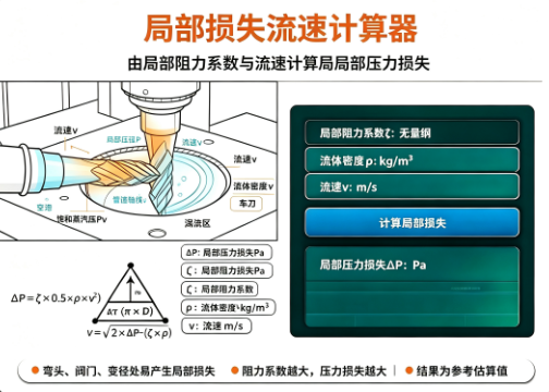 局部损失流速计算器