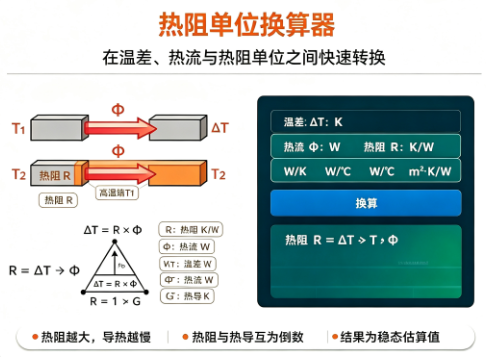 热阻单位换算器