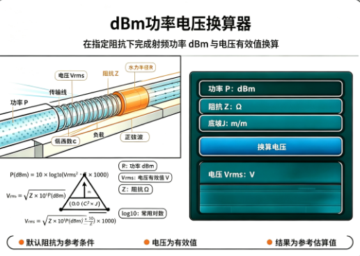 dBm功率电压换算器