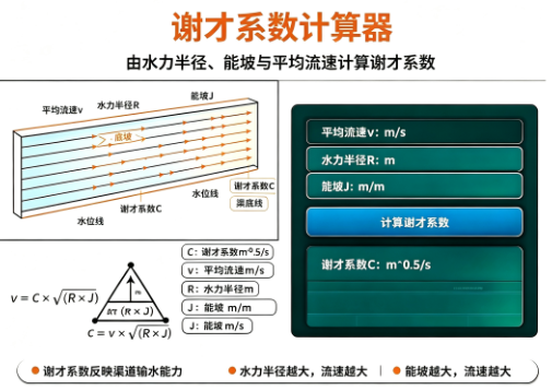 谢才系数计算器