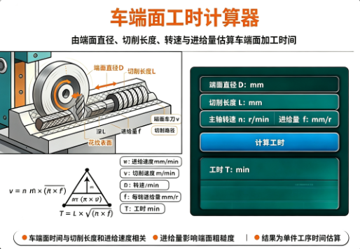 车端面工时计算器