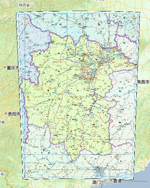 Historical Map of Wu Kingdom in Jingzhou During the Three Kingdoms Period of China
